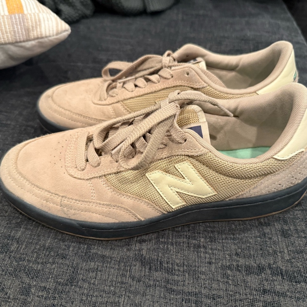 New Balance Tan Sneakers Suede Mesh Casual